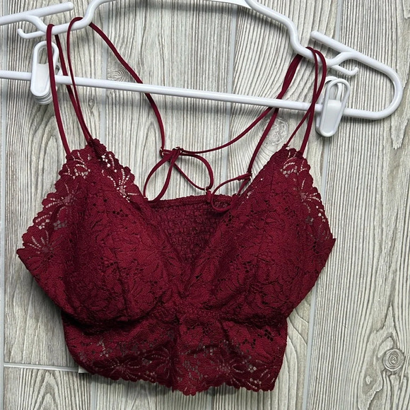 New Victoria's Secret Maroon Silky Bralette main image 1
